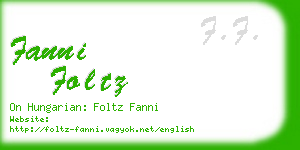 fanni foltz business card